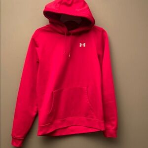 Under Armour - Red Hoodie Sweater Stitched / Embroidered Logos